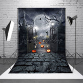 Lofaris Lightning Horror Moon Night Candle Halloween Backdrop